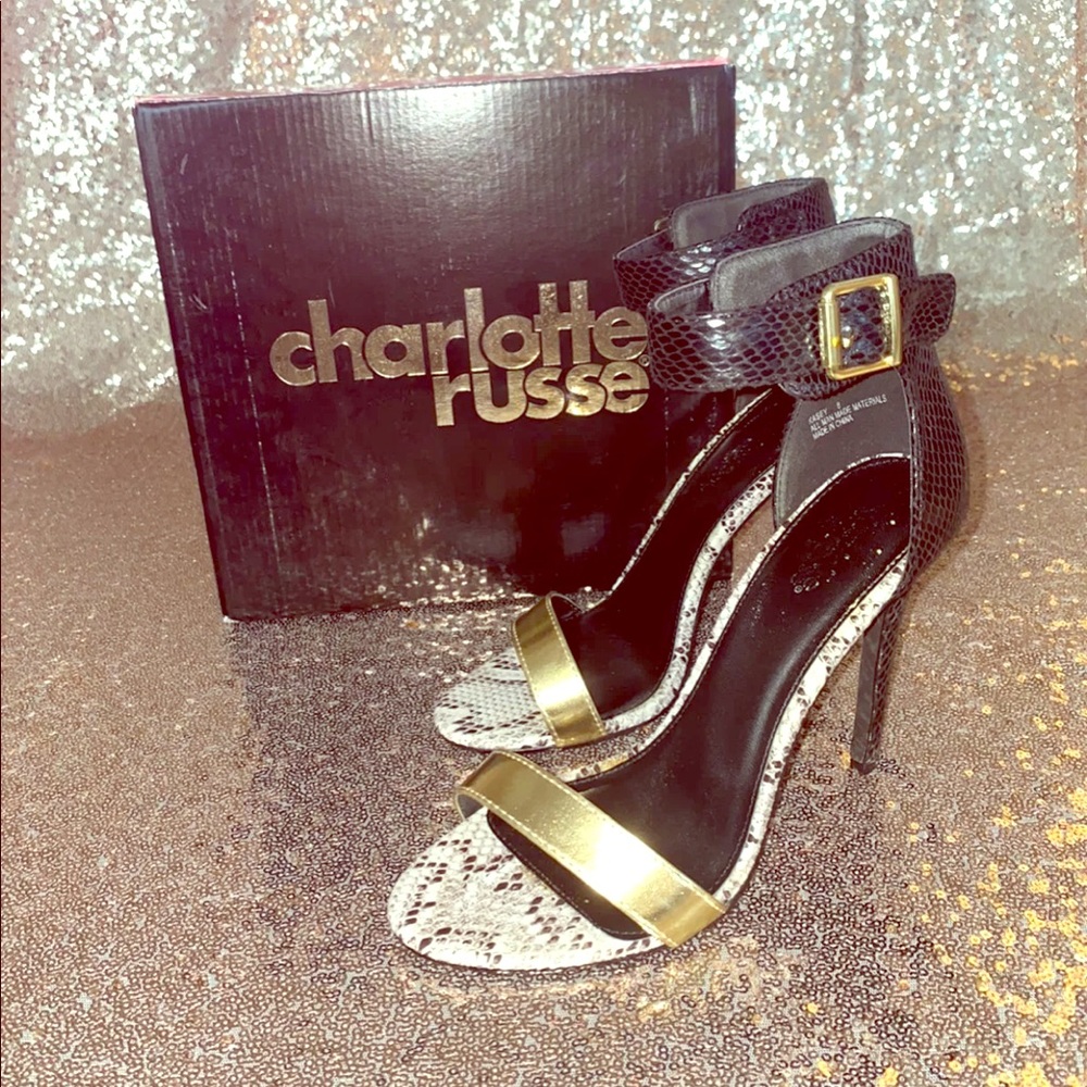 Black Snakeskin Heels